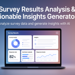 AI Survey Results Analysis & Actionable Insights Generator
