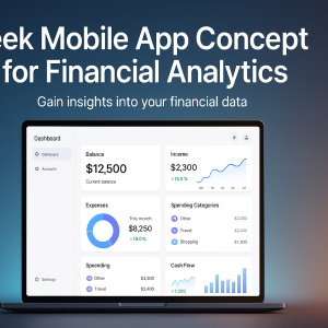Sleek Mobile App Concept for Financial Analytics